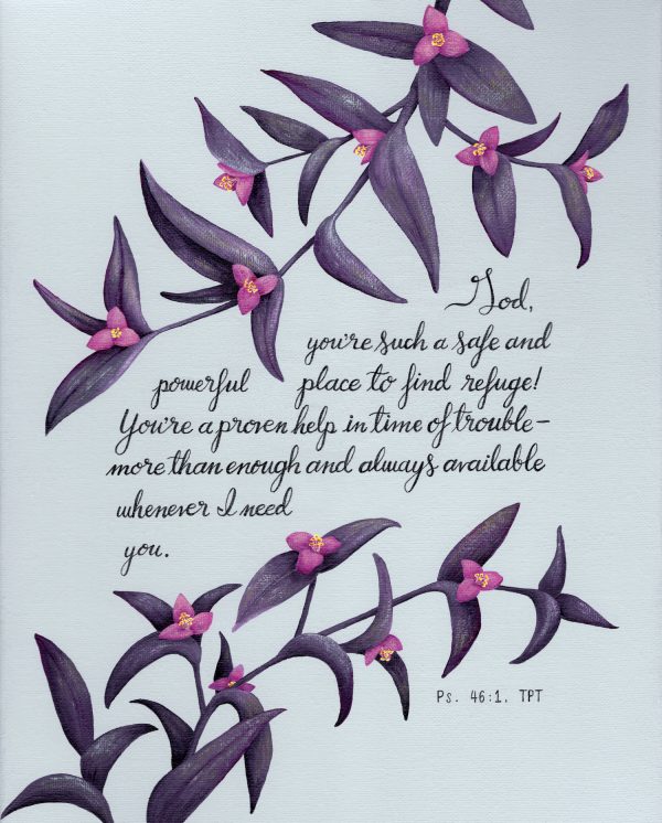 Ps 46 Purple Heart Plant Print - Hannah Pickering